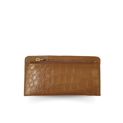 CW01S-M-CARDY : CROCODILE BELLY LEATHER LONG WALLET