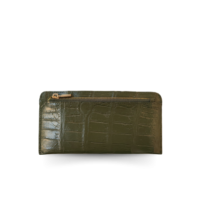 CW01S-M-CARDY : CROCODILE BELLY LEATHER LONG WALLET