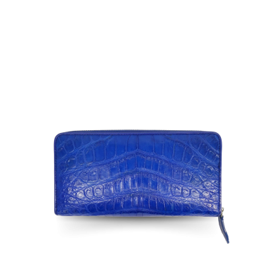 CROCODILE BELLY LEATHER LONG MEDIUM ZIPPED WALLET : CW01SMY