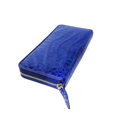 CROCODILE BELLY LEATHER LONG MEDIUM ZIPPED WALLET : CW01SMY