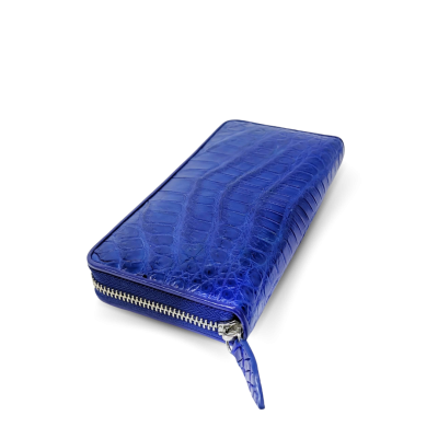 CROCODILE BELLY LEATHER LONG MEDIUM ZIPPED WALLET : CW01SMY