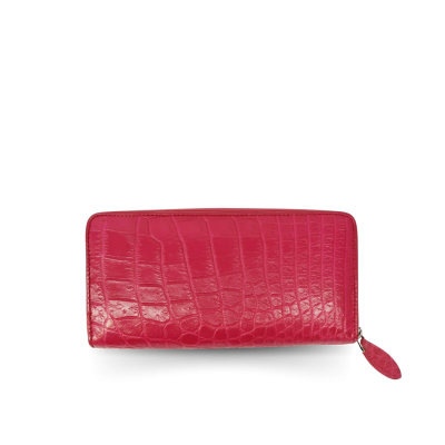 CROCODILE BELLY LEATHER LONG MEDIUM ZIPPED WALLET : CW01SMY