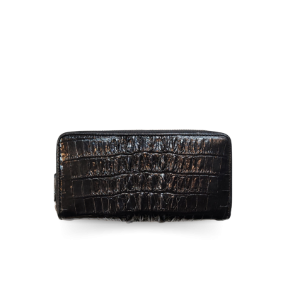 CROCODILE TAIL LEATHER SMALL MEDIUM ZIPPED WALLET : CW01TSAY