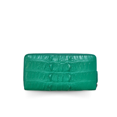 CROCODILE TAIL LEATHER SMALL MEDIUM ZIPPED WALLET : CW01TSAY