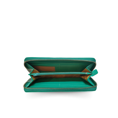 CROCODILE TAIL LEATHER SMALL MEDIUM ZIPPED WALLET : CW01TSAY