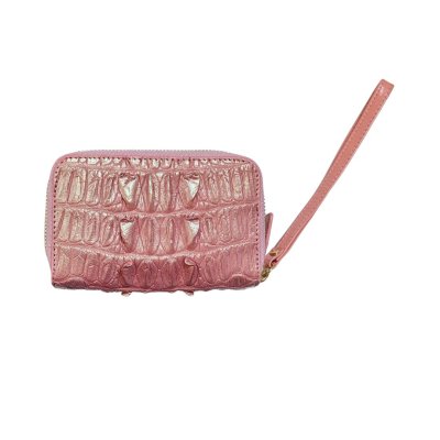 CROCODILE BACK TAIL LEATHER MINI POUCH WITH STRAP COIN PURSE : CW02BTSSAY