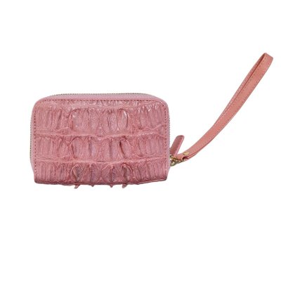 CROCODILE BACK TAIL LEATHER MINI POUCH WITH STRAP COIN PURSE : CW02BTSSAY