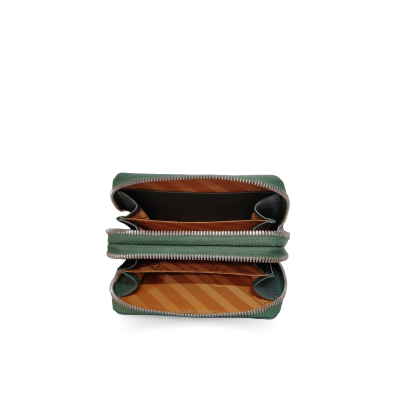 CW02BTSSHSAY : CROCODILE BACK TAIL LEATHER MINI POUCH WITH STRAP COIN PURSE