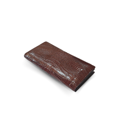 CROCODILE BACK & TAIL LEATHER LONG BI-FOLD WALLET : CW22BTMMX