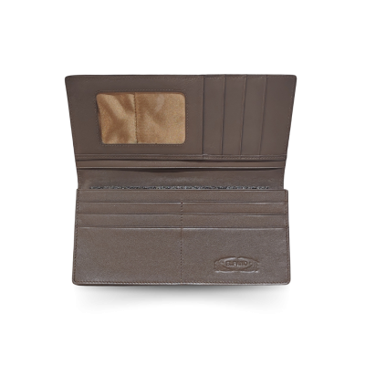 CROCODILE BACK & TAIL LEATHER LONG BI-FOLD WALLET : CW22BTMMX