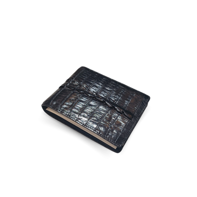 CROCODILE TAIL LEATHER SHORT BI-FOLD WALLET : CW22BTS1MX