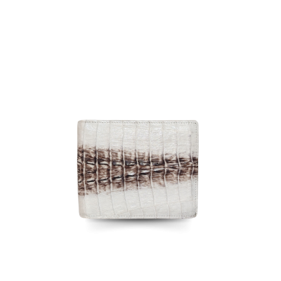 CROCODILE TAIL LEATHER SHORT BI-FOLD WALLET : CW22BTS1MX