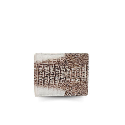 CROCODILE TAIL LEATHER SHORT BI-FOLD WALLET : CW22BTS1MX