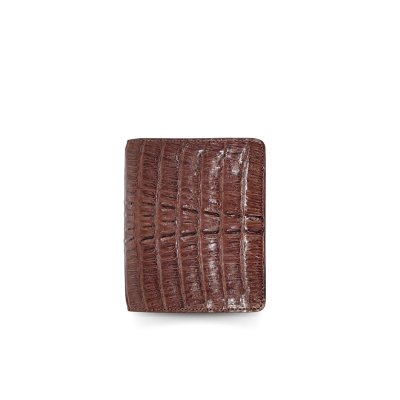 CROCODILE TAIL LEATHER SHORT BI-FOLD VERTICAL WALLET : CW22BTSHKMX CROCODILE TAIL LEATHER SHORT BI-FOLD VERTICAL WALLET : CW22BTSHKMX