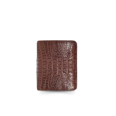 CROCODILE TAIL LEATHER SHORT BI-FOLD VERTICAL WALLET : CW22BTSHKMX CROCODILE TAIL LEATHER SHORT BI-FOLD VERTICAL WALLET : CW22BTSHKMX