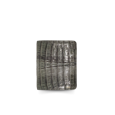 CROCODILE TAIL LEATHER SHORT BI-FOLD VERTICAL WALLET : CW22BTSHKMX CROCODILE TAIL LEATHER SHORT BI-FOLD VERTICAL WALLET : CW22BTSHKMX