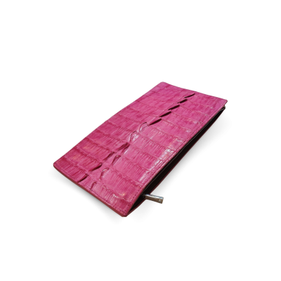 CROCOCIDLE TAIL BELLY LEATHER LONG BI-FOLD CARD WALLET : CW22BTSMCARDMX