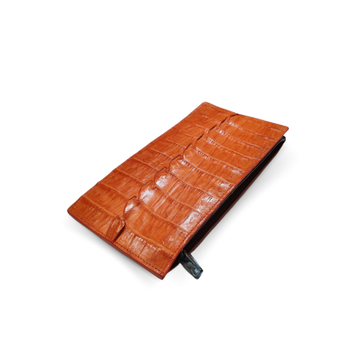 CROCOCIDLE TAIL BELLY LEATHER LONG BI-FOLD CARD WALLET : CW22BTSMCARDMX