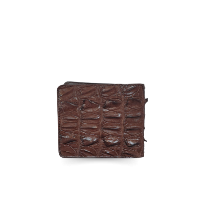 CW22BT-S-TLAY : CROCODILE HORNBACK LEATHER SHORT BI-FOLD WALLET