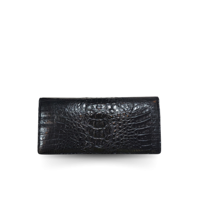 CROCODILE HORNBACK LEATHER LONG BI-FOLD WALLET : CW22HKMMX