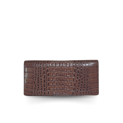 CROCODILE HORNBACK LEATHER LONG BI-FOLD WALLET : CW22HKMMX