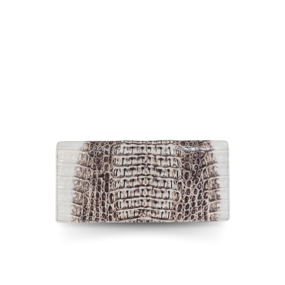 CROCODILE HORNBACK LEATHER LONG BI-FOLD WALLET : CW22HKMMX