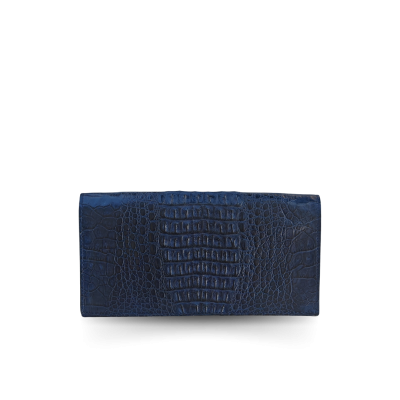 CROCODILE HORNBACK LEATHER LONG BI-FOLD WALLET : CW22HKMR