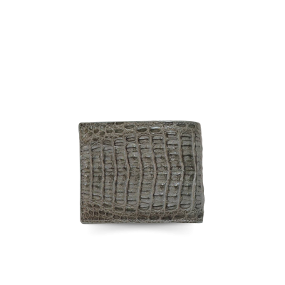 CROCODILE HORNBACK LEATHER SHORT BI-FOLD WALLET : CW22HKS1MX