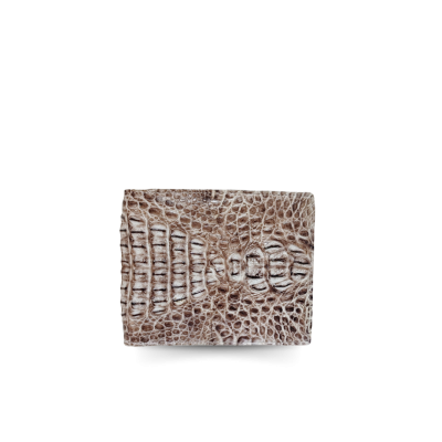 CROCODILE HORNBACK LEATHER SHORT BI-FOLD WALLET : CW22HKS1MX