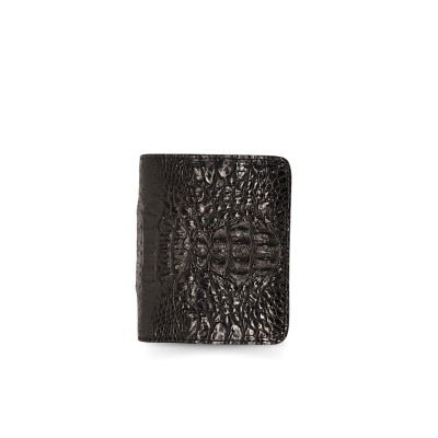 CROCODILE HORNBACK LEATHER SHORT BI-FOLD VERTICAL WALLET : CW22HKSHKMX CROCODILE HORNBACK LEATHER SHORT BI-FOLD VERTICAL WALLET : CW22HKSHKMX