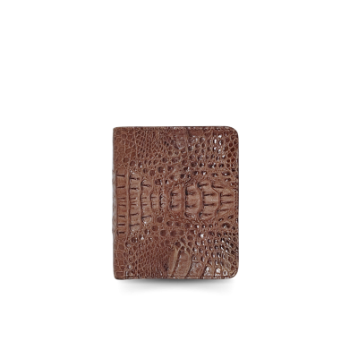 CROCODILE HORNBACK LEATHER SHORT BI-FOLD VERTICAL WALLET : CW22HKSHKMX CROCODILE HORNBACK LEATHER SHORT BI-FOLD VERTICAL WALLET : CW22HKSHKMX