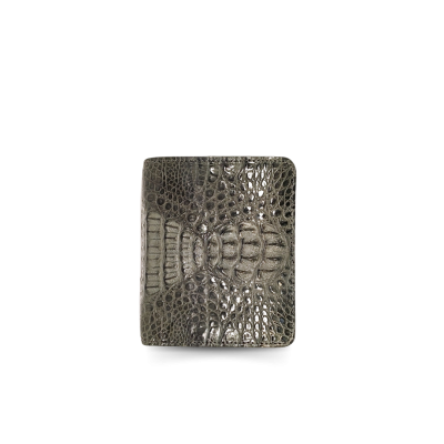 CROCODILE HORNBACK LEATHER SHORT BI-FOLD VERTICAL WALLET : CW22HKSHKMX CROCODILE HORNBACK LEATHER SHORT BI-FOLD VERTICAL WALLET : CW22HKSHKMX