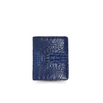 CROCODILE HORNBACK LEATHER SHORT BI-FOLD VERTICAL WALLET : CW22HKSHKMX CROCODILE HORNBACK LEATHER SHORT BI-FOLD VERTICAL WALLET : CW22HKSHKMX