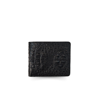 CROCODILE HORNBACK LEATHER SHORT BI-FOLD WALLET : CW22HSTLAY