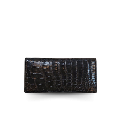 CROCODILE BELLY LEATHER LONG BI-FOLD WALLET : CW22SMY