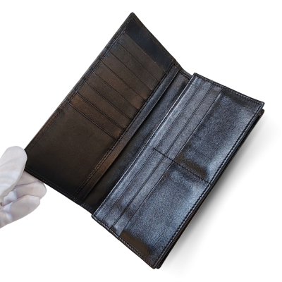 CROCODILE BELLY LEATHER LONG BI-FOLD WALLET : CW22SMY