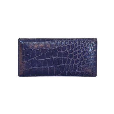 CROCODILE BELLY LEATHER LONG BI-FOLD WALLET : CW22SMY