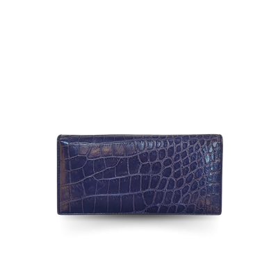 CROCODILE BELLY LEATHER LONG BI-FOLD WALLET : CW22SMY
