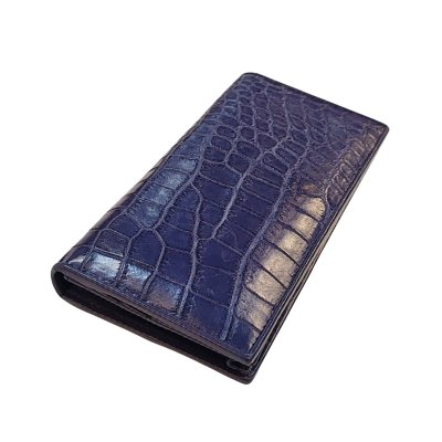 CROCODILE BELLY LEATHER LONG BI-FOLD WALLET : CW22SMY