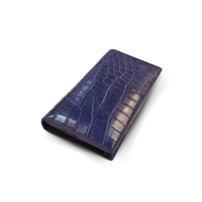 CROCODILE BELLY LEATHER LONG BI-FOLD WALLET : CW22SMY