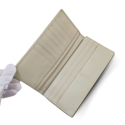 CROCODILE BELLY LEATHER LONG BI-FOLD WALLET : CW22SMY