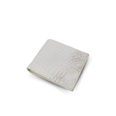 CROCODILE BELLY LEATHER SHORT BI-FOLD WALLET : CW22SSCLFY