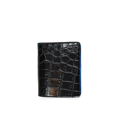 CROCODILE BELLY LEATHER SHORT BI-FOLD VERTICAL WALLET : CW22SSHKAY