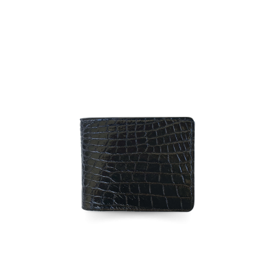 CROCODILE BELLY LEATHER SHORT BI-FOLD WALLET : CW22SSTLAY