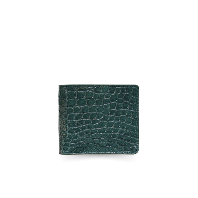 CROCODILE BELLY LEATHER SHORT BI-FOLD WALLET : CW22SSTLAY