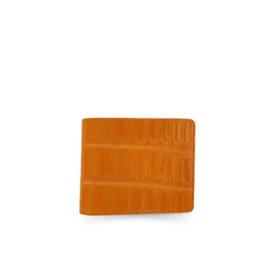 CROCODILE BELLY LEATHER SHORT BI-FOLD WALLET : CW22SSTLAY