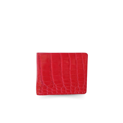 CROCODILE BELLY LEATHER SHORT BI-FOLD WALLET : CW22SSTLAY