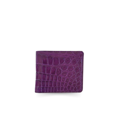 CROCODILE BELLY LEATHER SHORT BI-FOLD WALLET : CW22SSTLAY