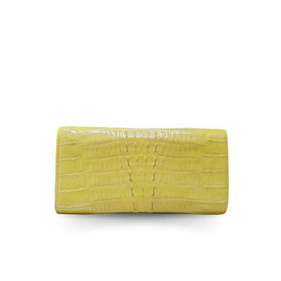 CROCODILE BACK-TAIL LEATHER LONG TRI-FOLD WALLET : CW33BTMMX