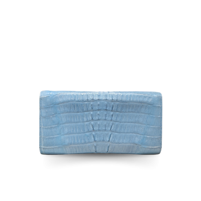 CROCODILE BACK-TAIL LEATHER LONG TRI-FOLD WALLET : CW33BTMMX